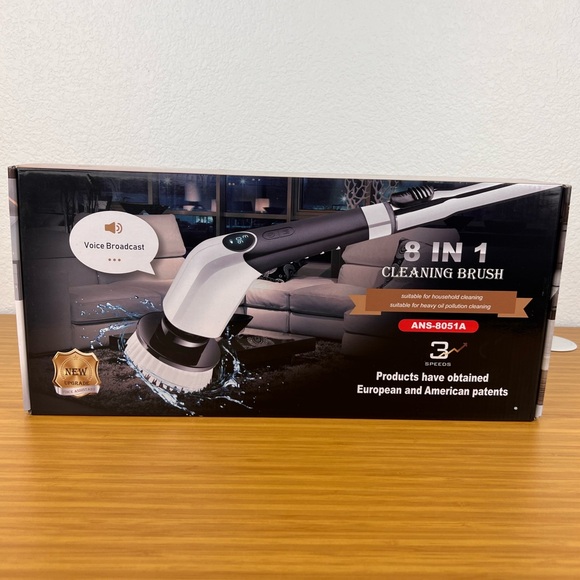 Electric Spin Scrubber, Cordless Shower Cleaning with 8 Replaceable Brush Heads - Picture 3 of 7